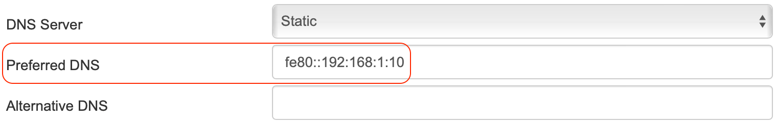 Screenshot of LAN IPV6 1